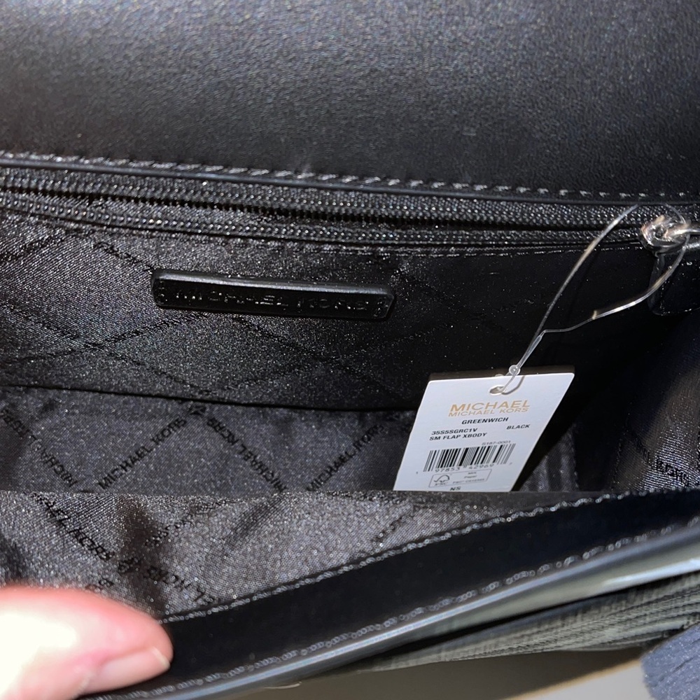Michael Kors Black and White Zebra Shoulder Bag Greenwich MK NWT Zebra MK NEW - Picture 5 of 6